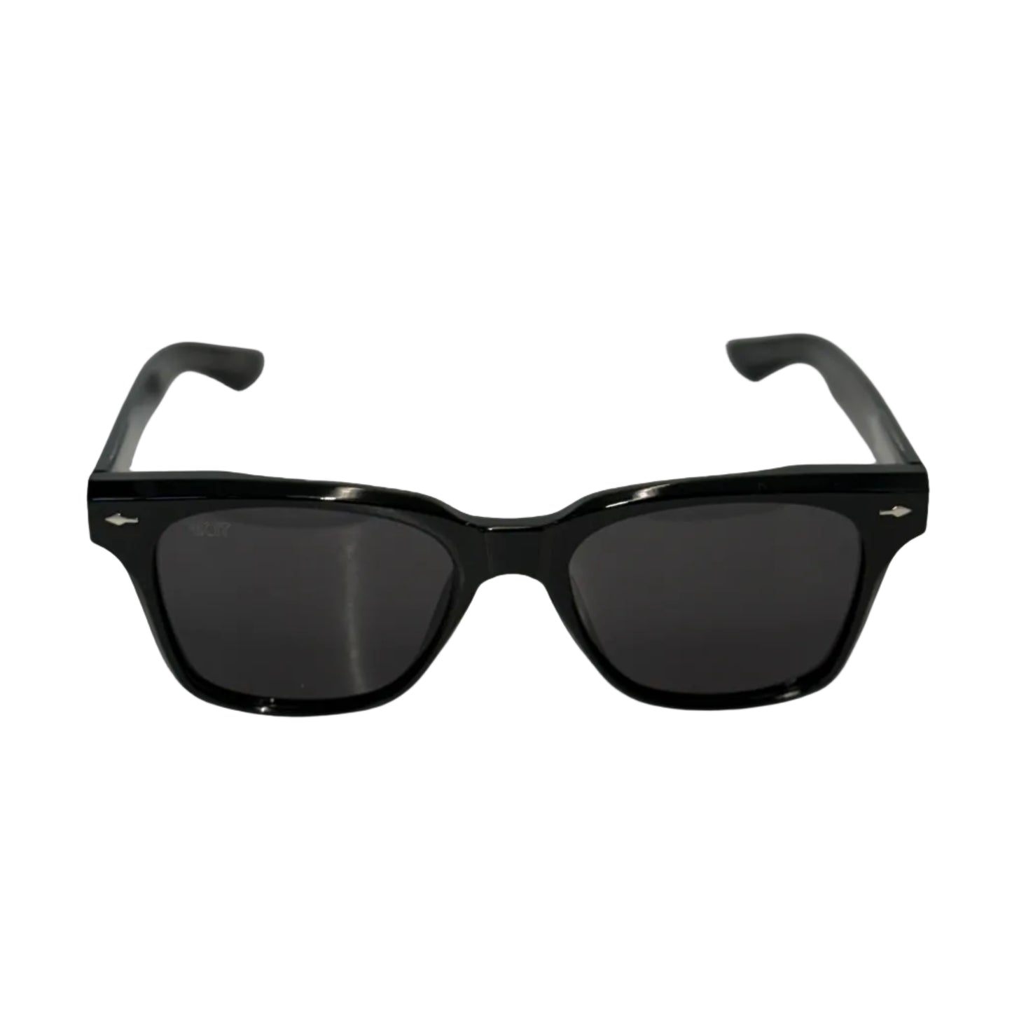 Black sunglasses on a light background