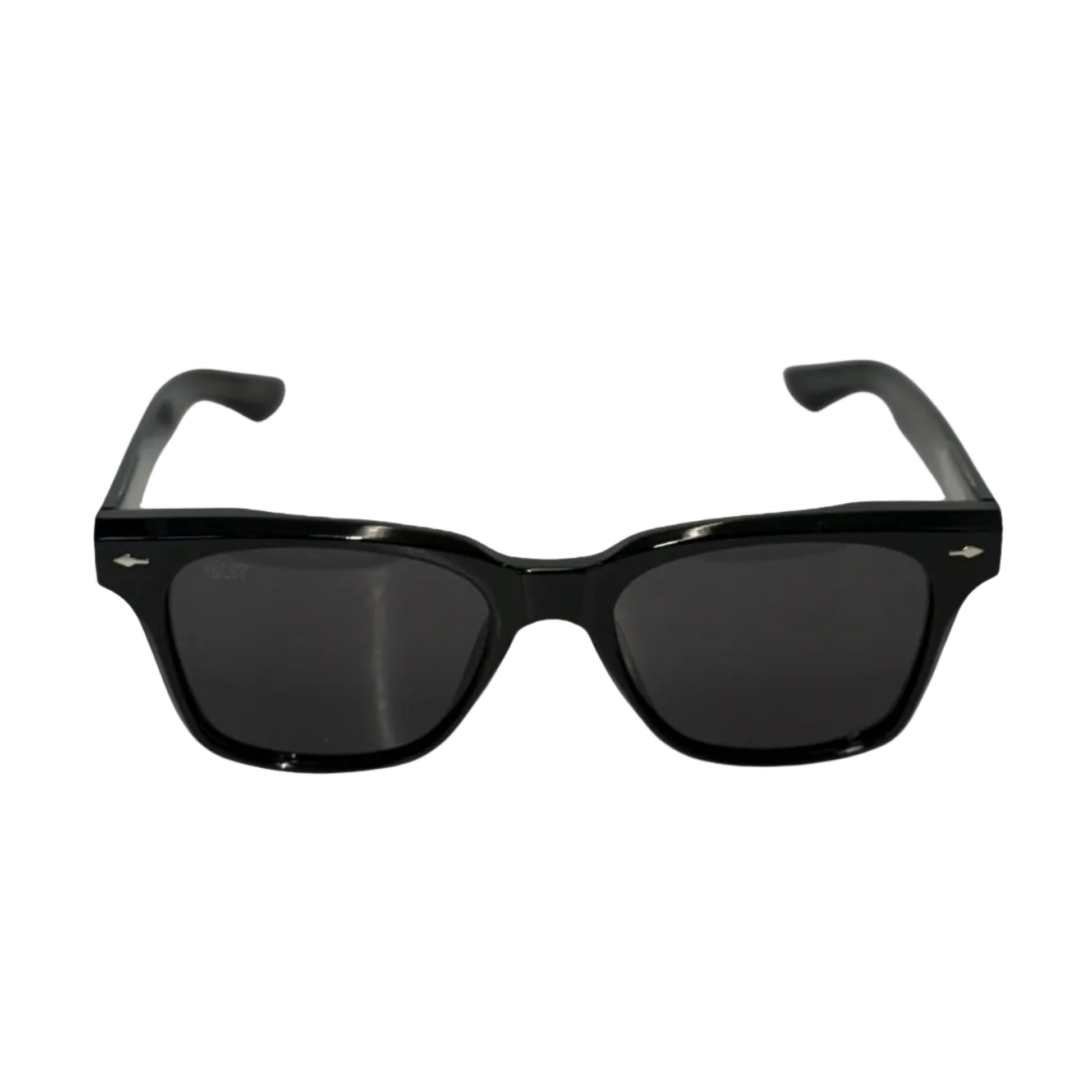 Black sunglasses on a light background