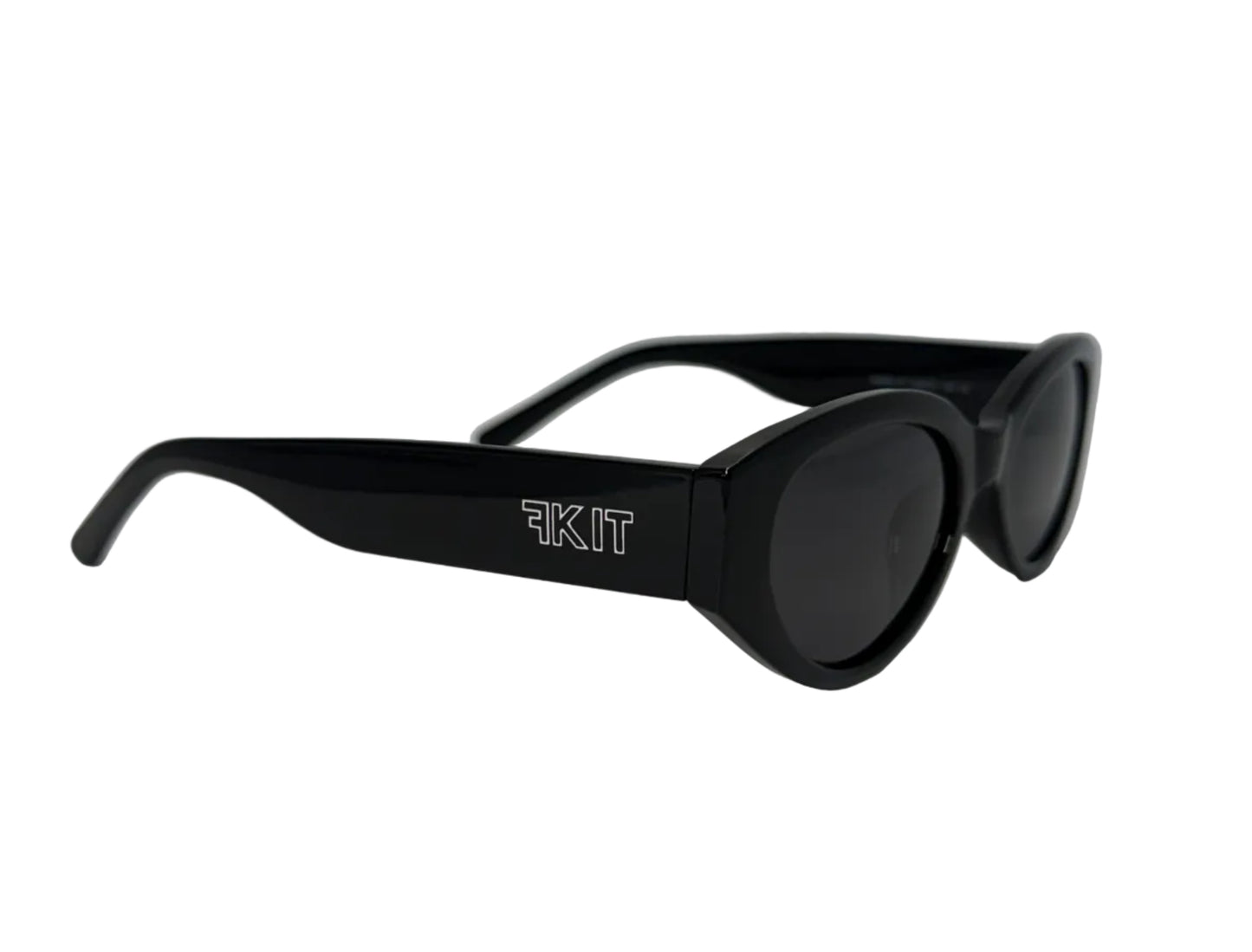 Black FKIT SUNNIES with Logo on a light background