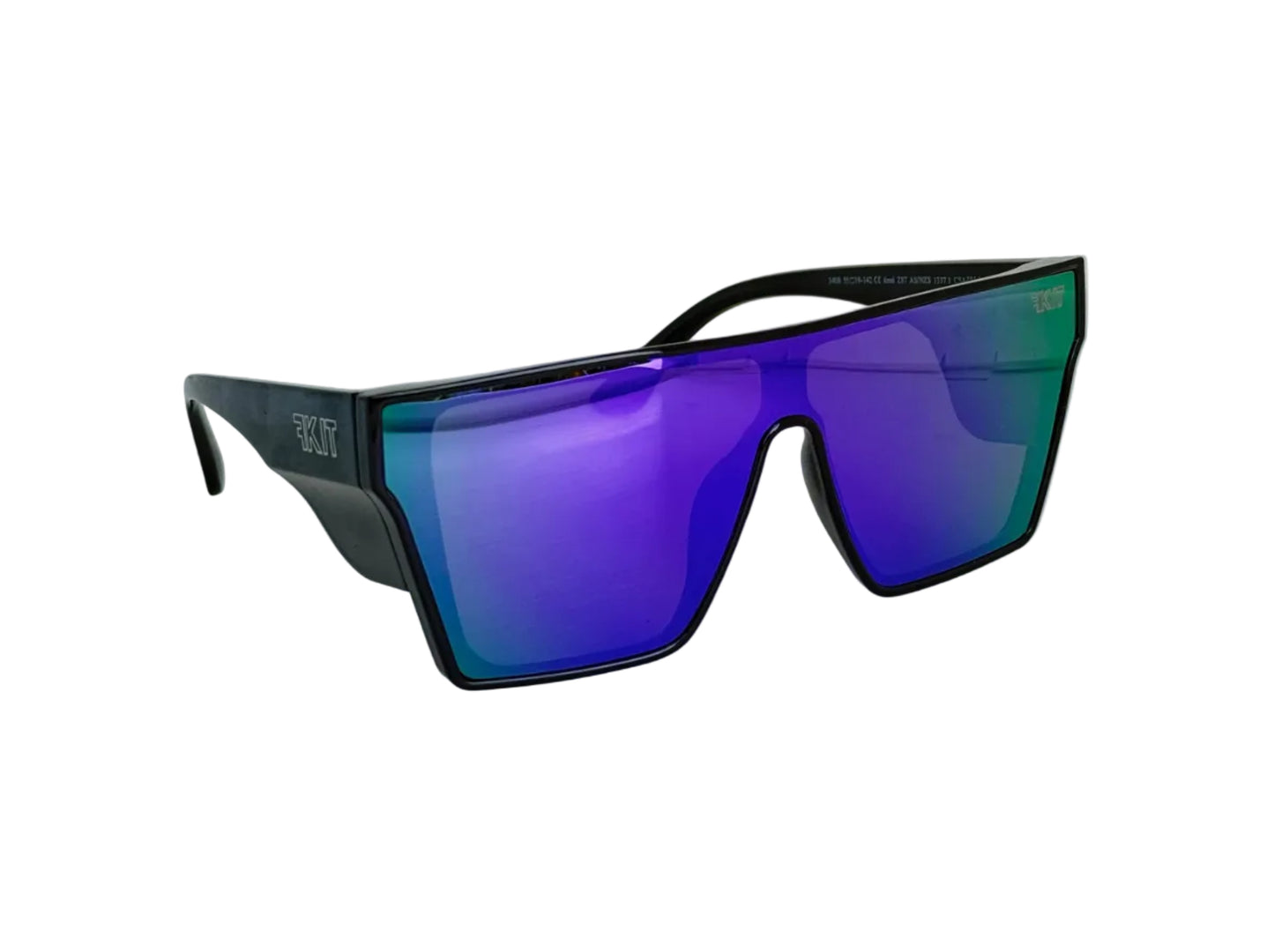 FKIT SUNNIES with blue-green tinted lenses on a light background