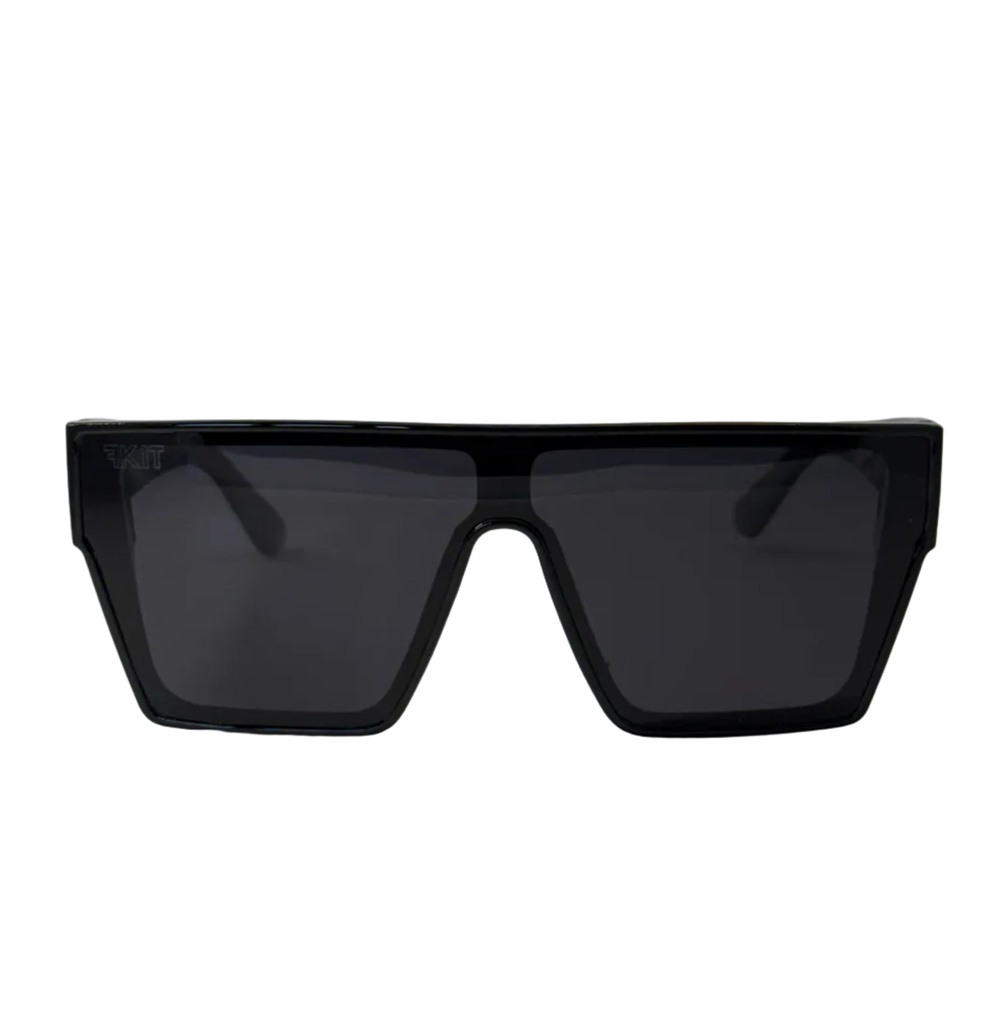 Black FKIT SUNNIES on a white background